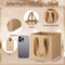 Mini Kraft Paper Gift Bags 50pcs 6x6x6 Favor Bags with Handles and Thank You Tags